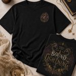 bound by lightning graphic tee front