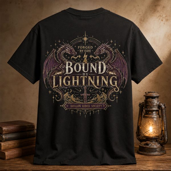 dragon riders society inspired graphic tee shirt with details