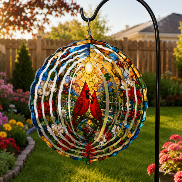 cardinal-pair-memorial-wind-spinner-garden cardinal memorial wind spinner