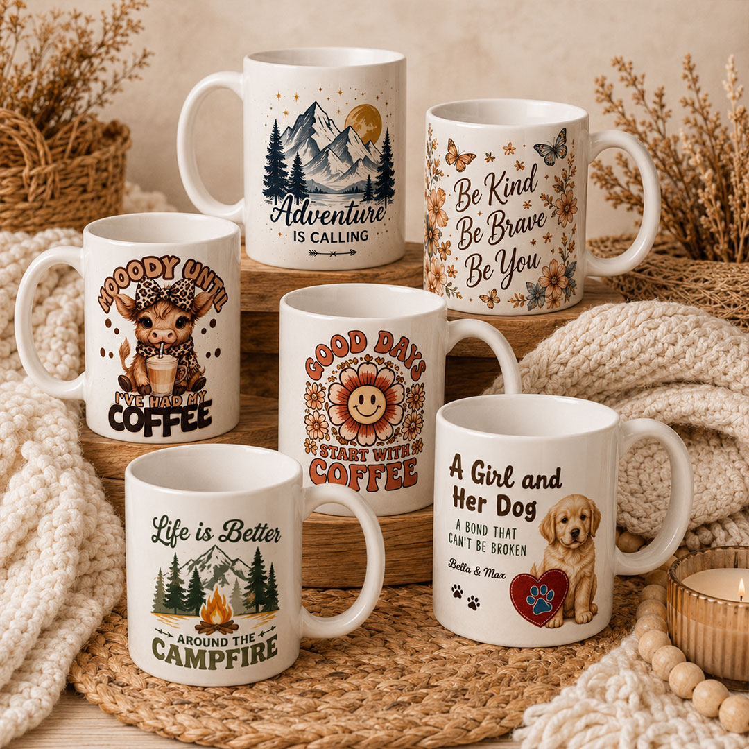 fun graphic mugs