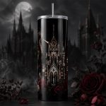 gothic themed cathedral tumbler