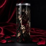 gothic rose themed cathedral tumbler