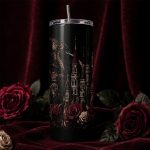 gothic dragon themed cathedral tumbler