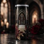 gothic themed cathedral tumbler