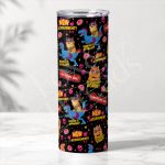 Goddamnit Donut 20 oz skinny tumbler with colorful dungeon crawler inspired design
