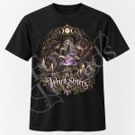 The Weird Sisters Macbeth graphic tee with dark gothic witch-inspired literary artwork